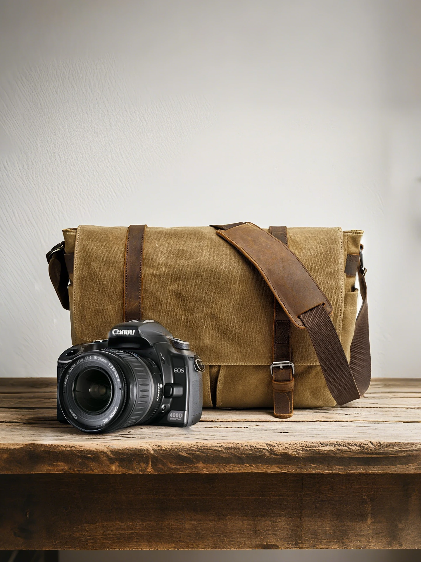 kf-S09cfb8eb2b564ca7aca91de7147ba134A Retro American Men's Canvas Shoulder Bag Fashionable Diagonal Computer Bag for 14 Inch Laptop Camera Bag Casual Style - Image 1