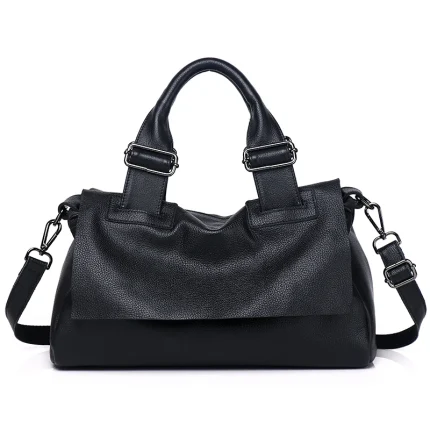 Genuine Leather Women's Handbag Top Layer Cowhide Large Capacity Tote Bag Fashion Casual Shoulder Crossbody Bag for Work Travel