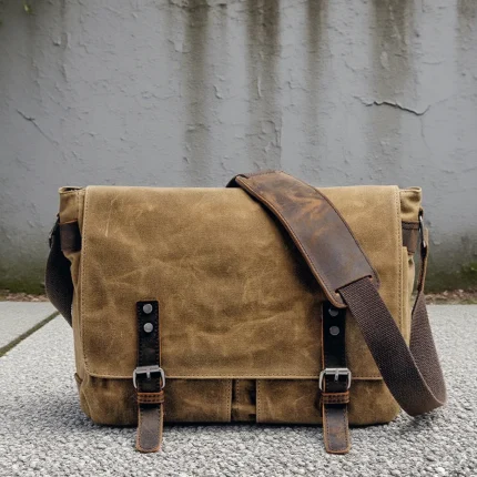 American Retro Waterproof Men's Bag Casual Crossbody Computer Bag Single Shoulder Bag Leisure Mailman Bag Canvas Youth Bag