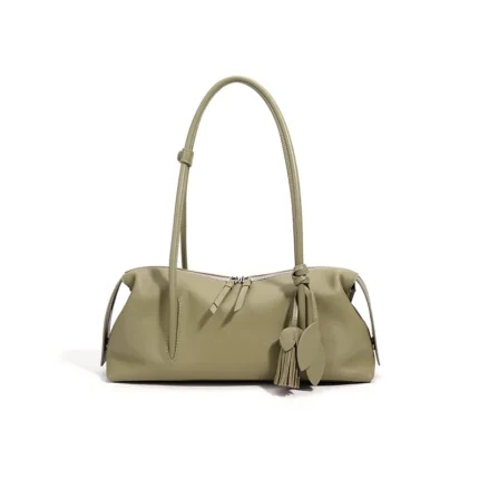 2026New Women's Casual Top Grain Leather Shoulder Bag Large Capacity Soft Pillow Handbag Underarm Tote for Daily Commute