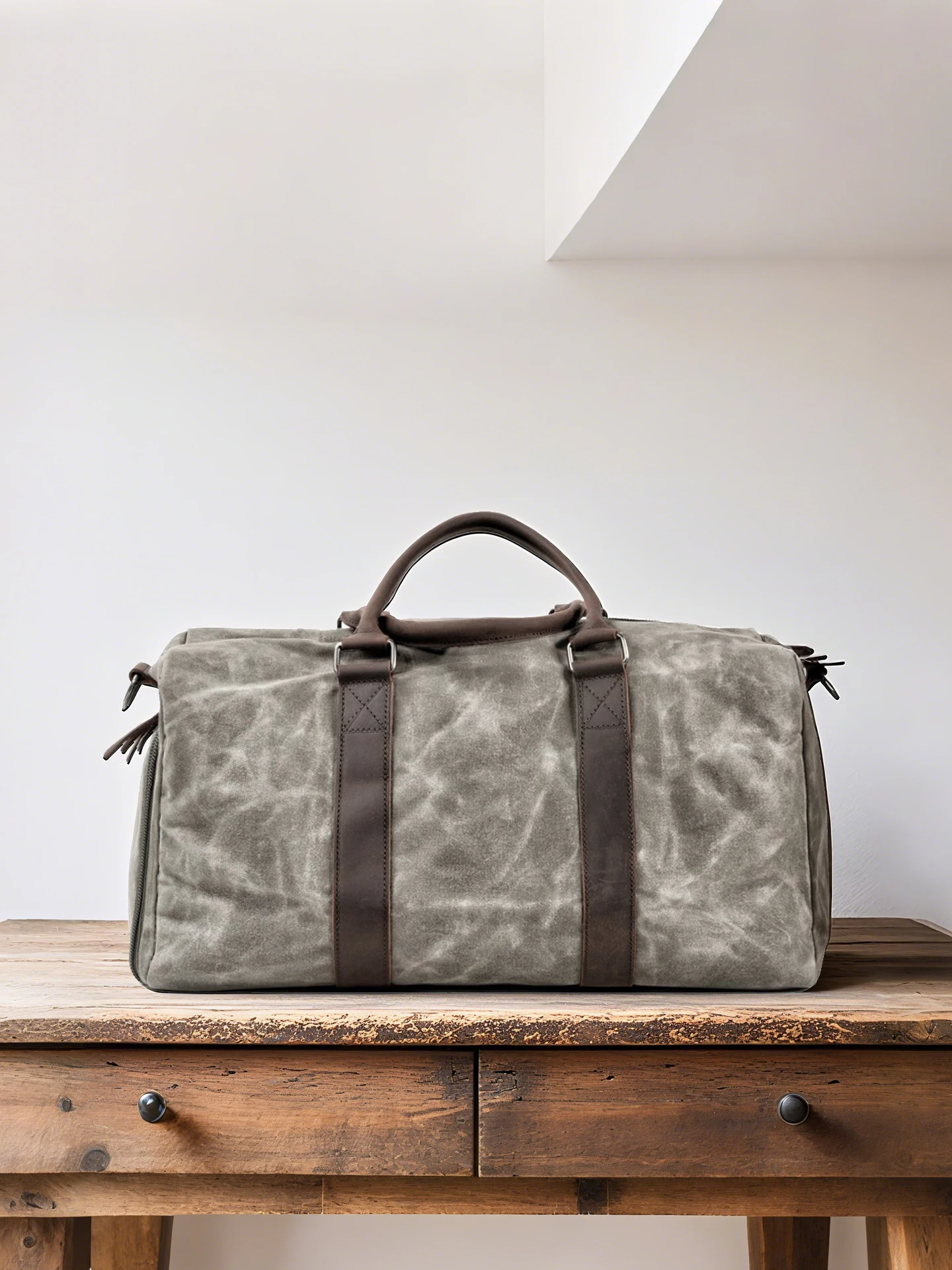 kf-Sa3184ca1b51142eb96379d48471660e5k Classic Retro Wax Canvas Sports Bag Crossbody Travel Hiking Bag Unisex Outdoor Trip Bag Short Mountain Climbing Fitness Bag - Image 1