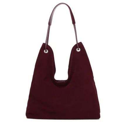 New Suede Cowhide Autumn And Winter Suede Frosted Tote Bag,Casual and Lazy Style, Top Layer Cowhide Large Capacity Shoulder Bag